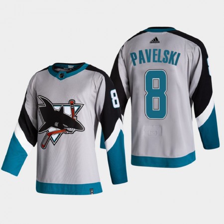 Mænd NHL San Jose Sharks Trøje Joe Pavelski 8 2020-21 Reverse Retro Authentic
